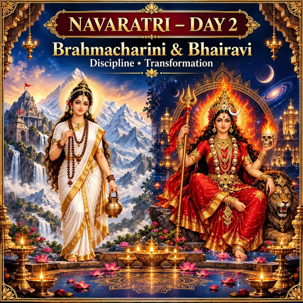 Navaratri Day 2: Brahmacharini & Bhairavi