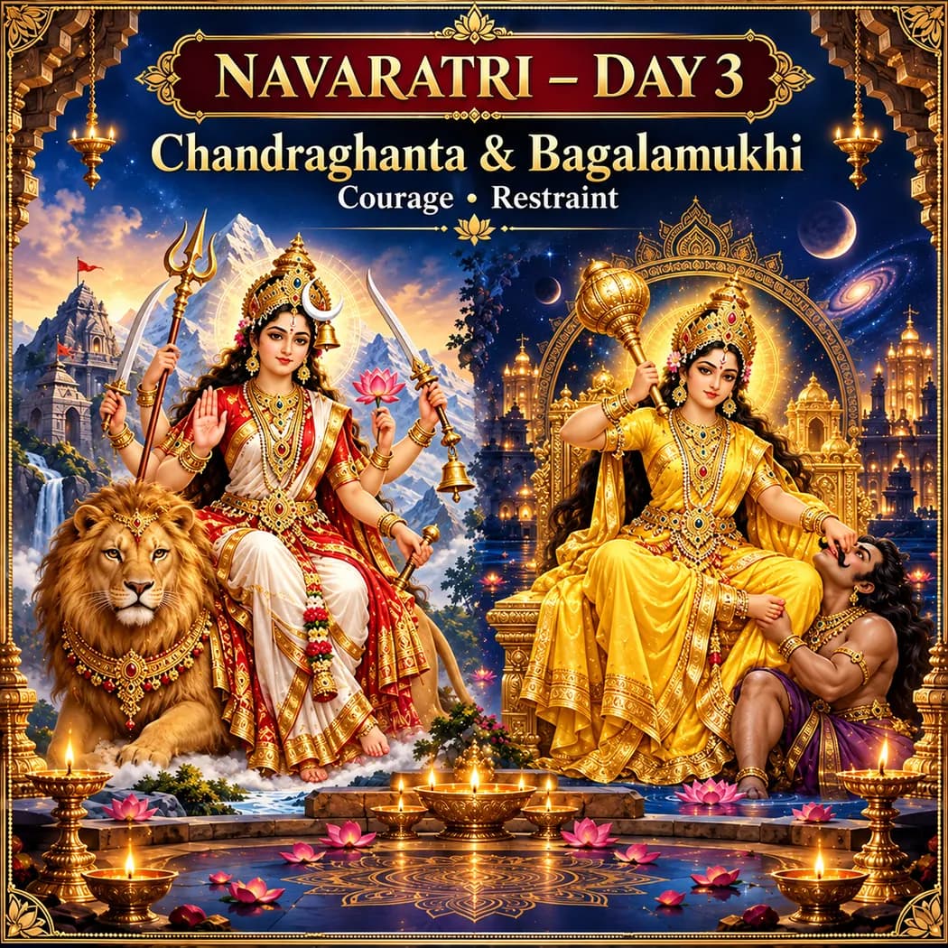 Navaratri Day 3: Chandraghanta & Bagalamukhi