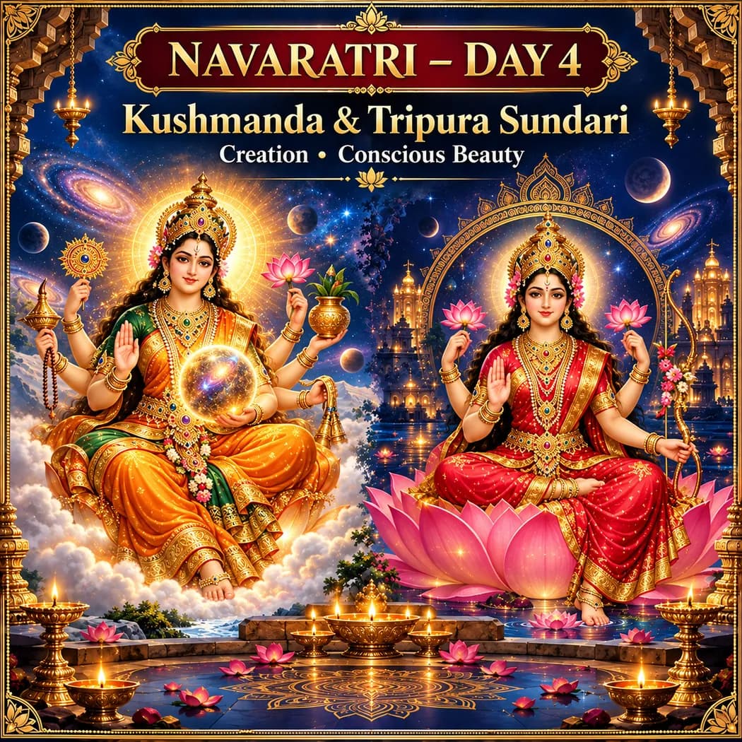 Navaratri Day 4: Kushmanda & Tripura Sundari